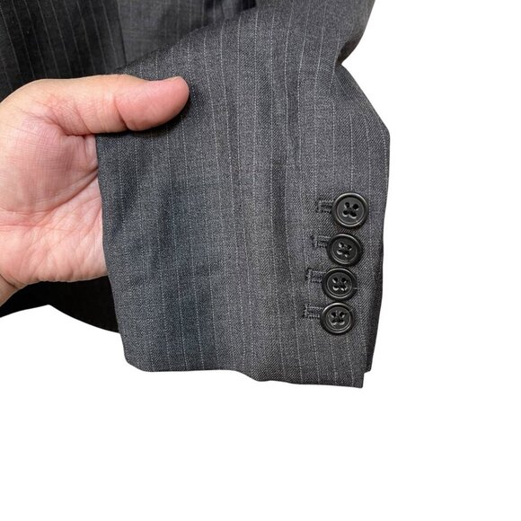 J. Crew Womens Super 120's Blazer Suit Wool Pinstripe Gray 2 Button Lined Size 8 - Picture 7 of 9